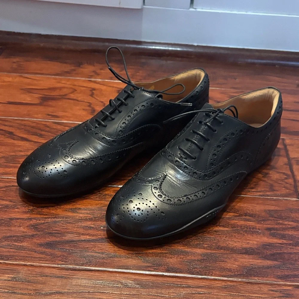 Miu Miu Calf Leather Brogue Shoes - Picture 3 of 4
